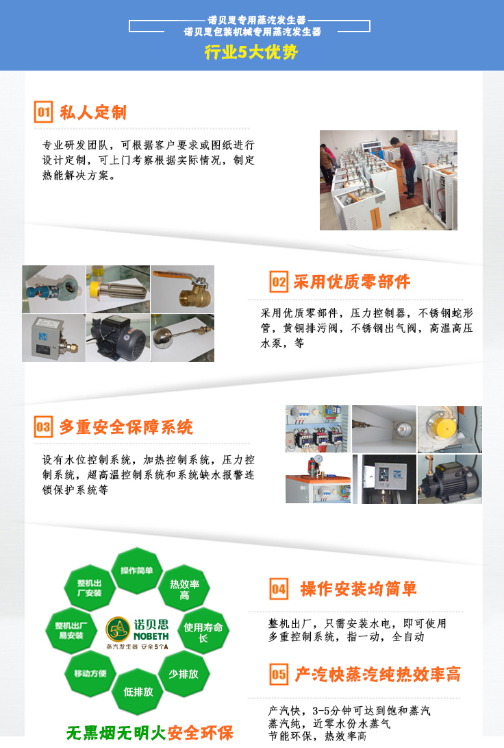3-12kg/h包裝機械小型蒸汽發生器五大優勢